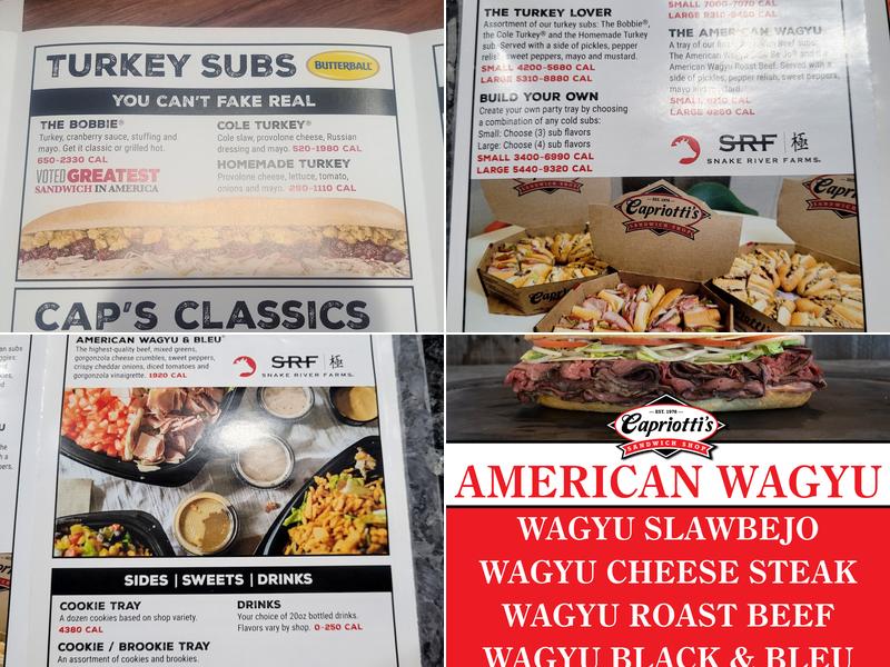 Capriotti's Sandwich Shop Menu