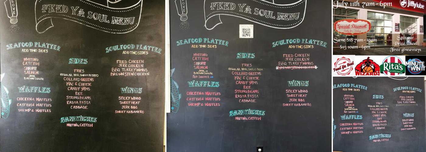 Feed Ya Soul Menu