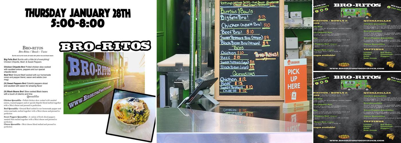 Bro-Ritos Menu