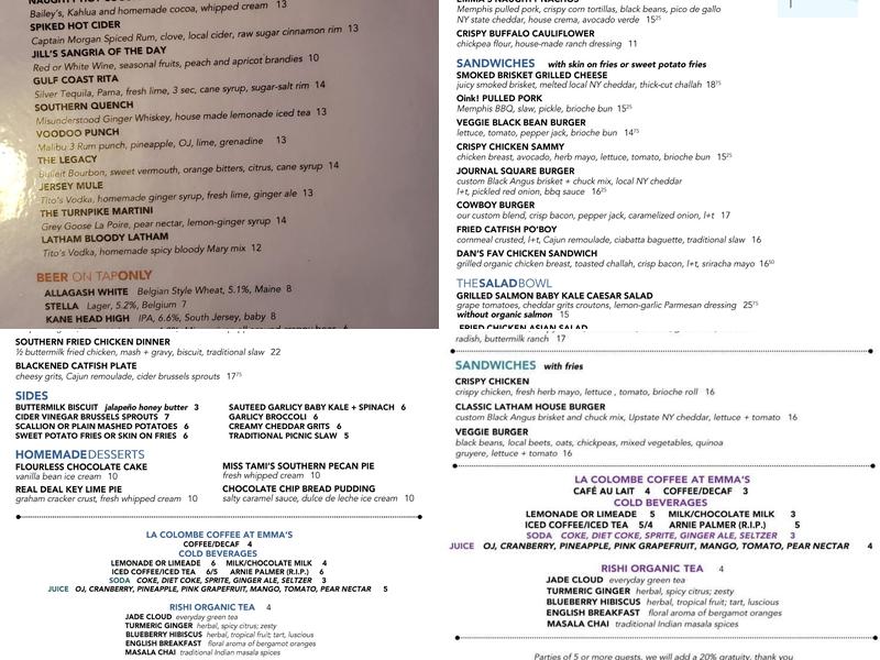Emma's Menu