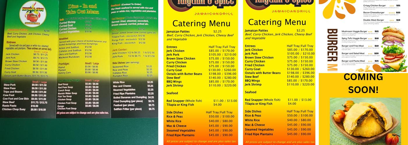 Rhythm & Spice Menu