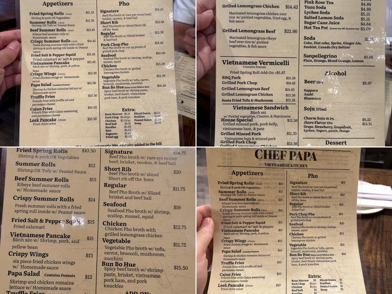 Chef Papa Vietnamese Kitchen Flushing Menu