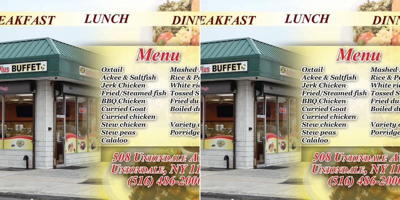 Ashlee's Buffet Menu