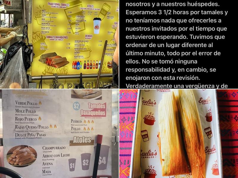 Evelia's Tamales Menu