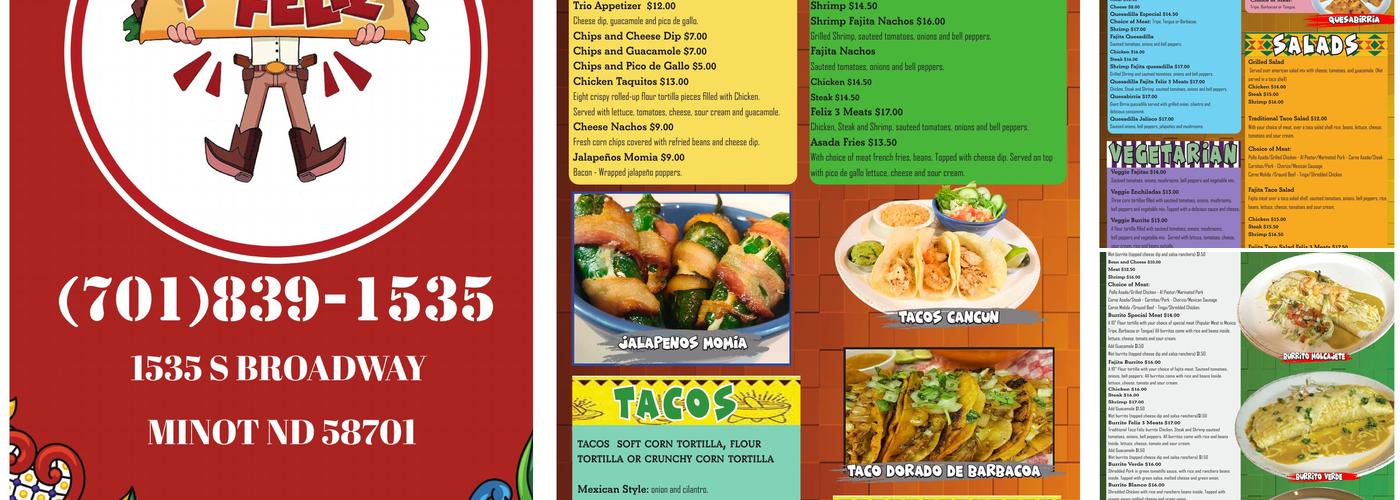 Taco Feliz Menu