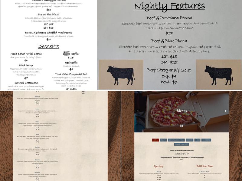 Amici Pizza Company Menu