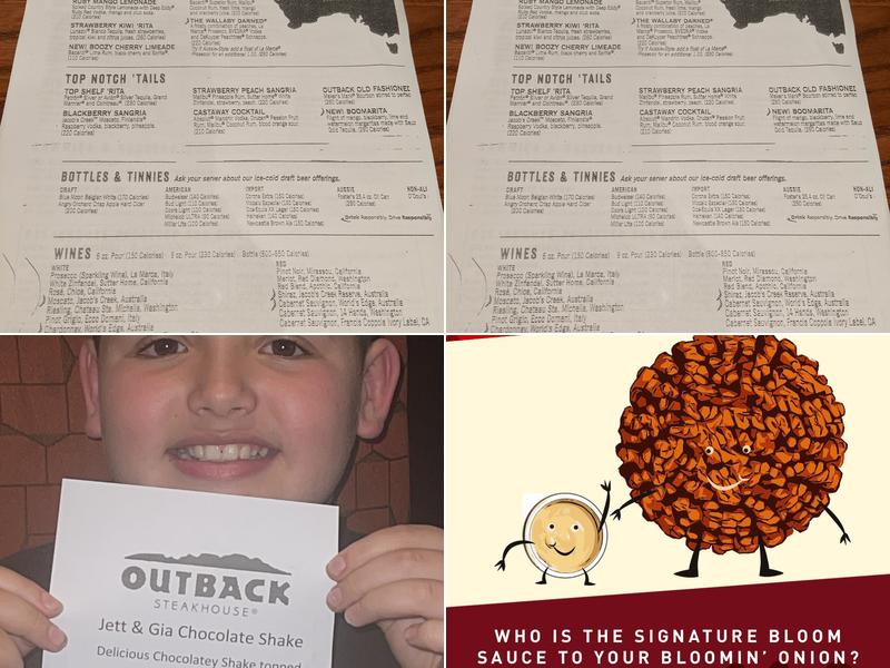 Outback Steakhouse Menu