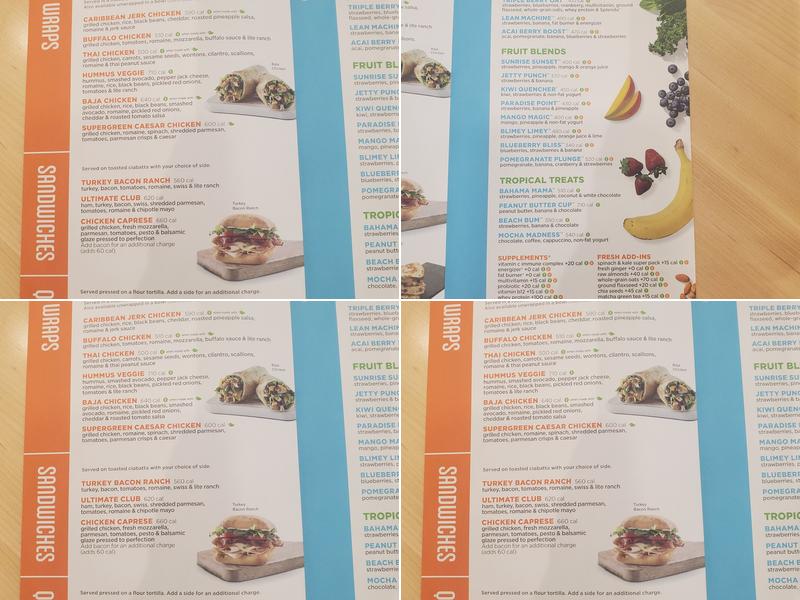 Tropical Smoothie Cafe Menu