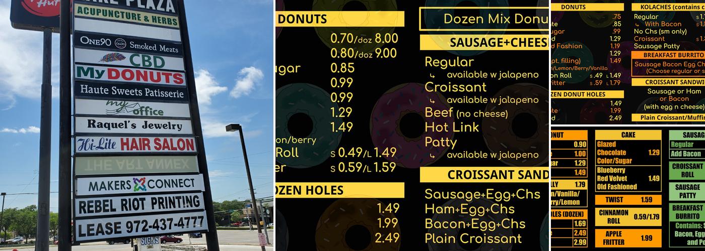 MyDonuts Menu