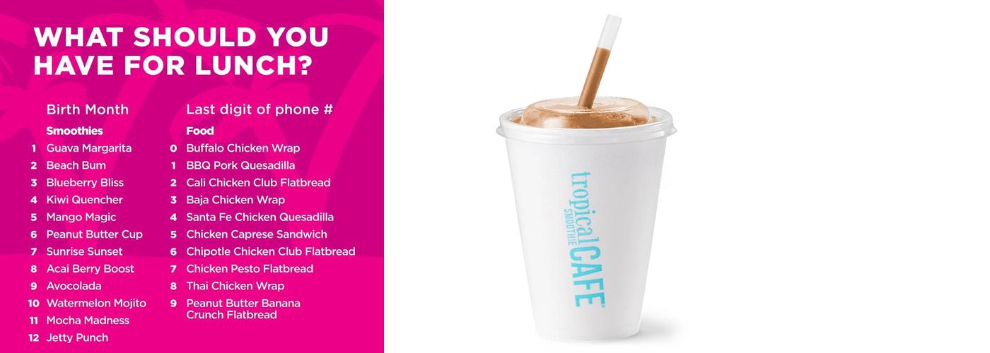 Tropical Smoothie Cafe Menu