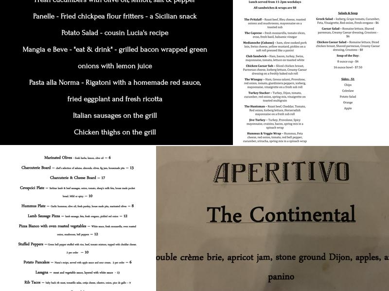 Aperitivo Menu