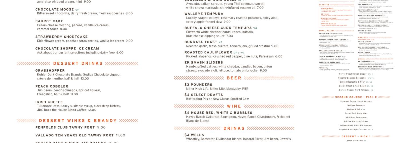 Everyday Kitchen — Madison Menu