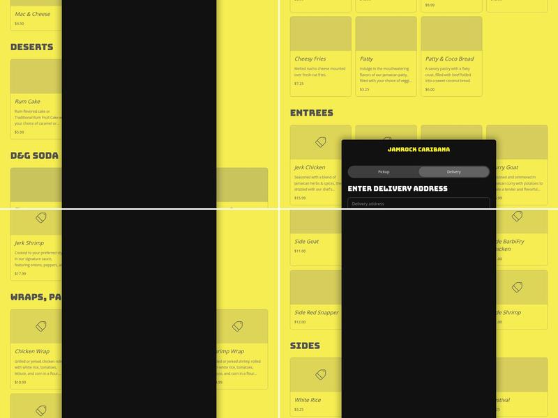 JAMROCK CARIBANA Restaurant & Grill Menu