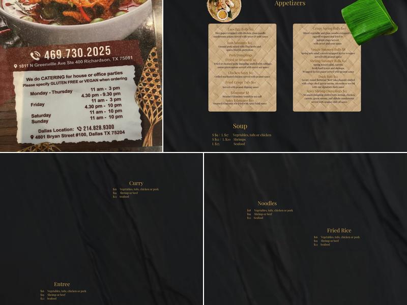 Sakhuu Thai (Richardson Location) Menu
