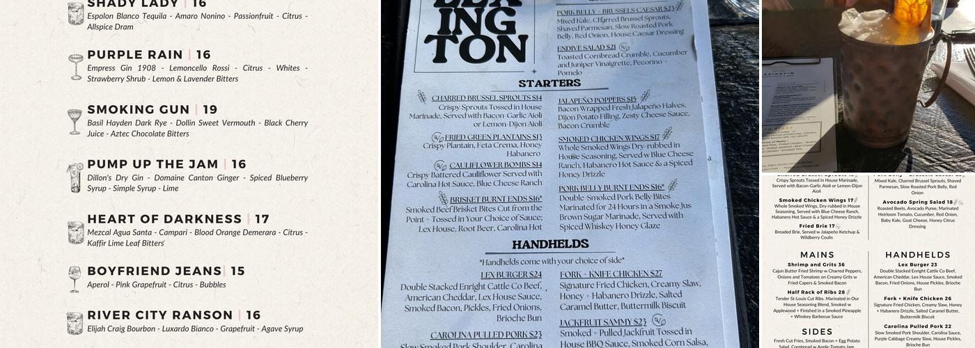 Lexington Smokehouse & Bar Menu