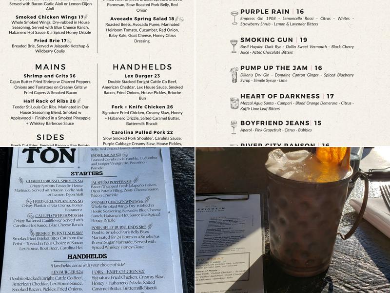 Lexington Smokehouse & Bar Menu