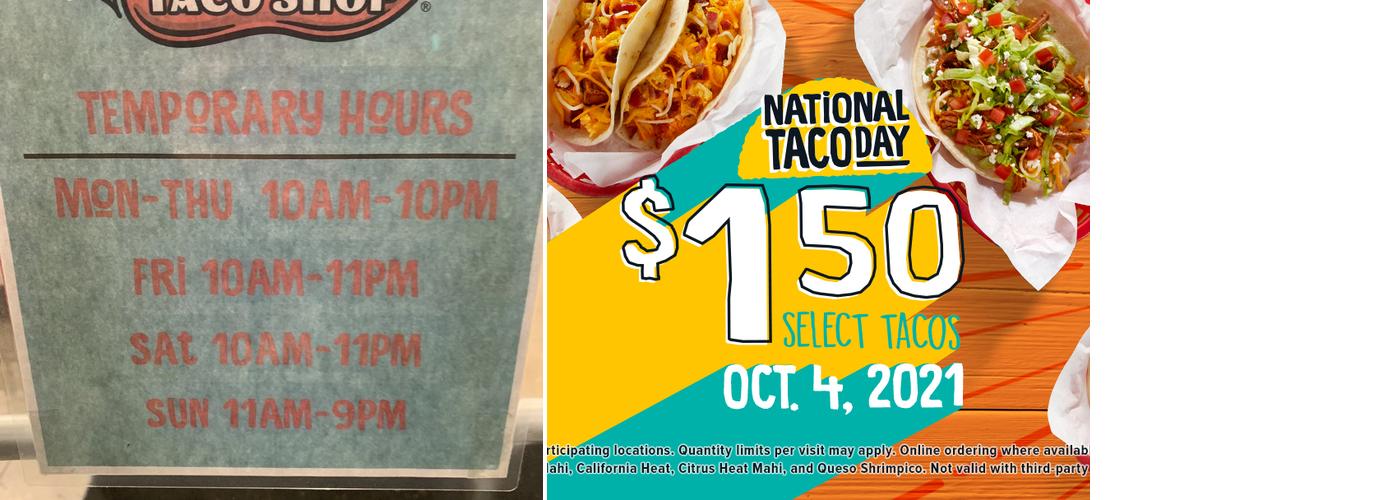 Fuzzy's Taco Shop Menu