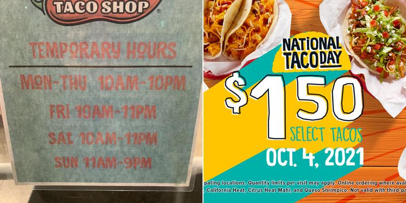 Fuzzy's Taco Shop Menu