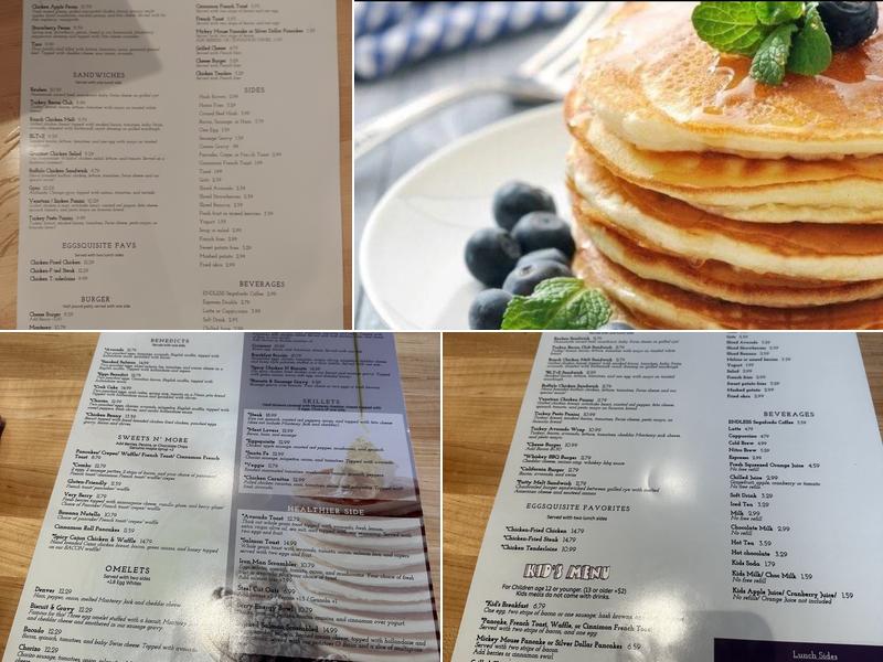 Eggsquisite Cafe Menu