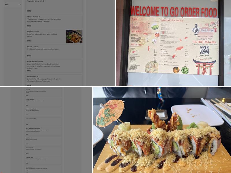 Sam Ramen Menu