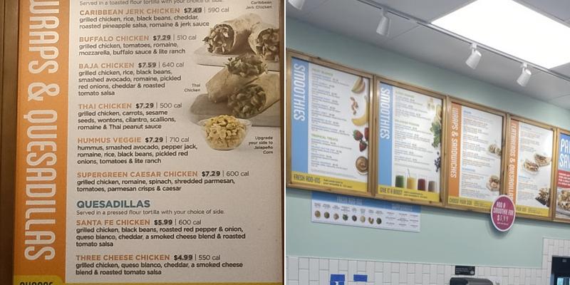 Tropical Smoothie Cafe Menu