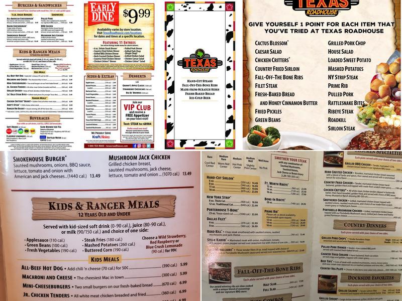 Texas Roadhouse Menu