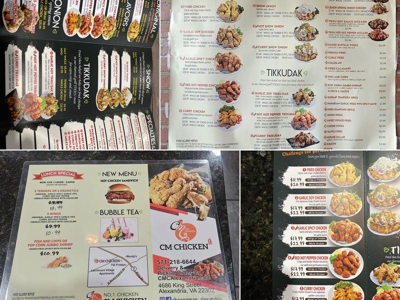 Choong Man Chicken - Alexandria Menu