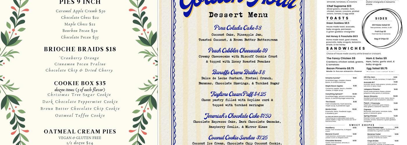 Batter Bar Menu