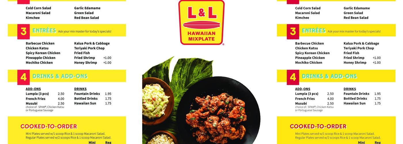 L&L Hawaiian Mixplate (Inside Walmart) Menu