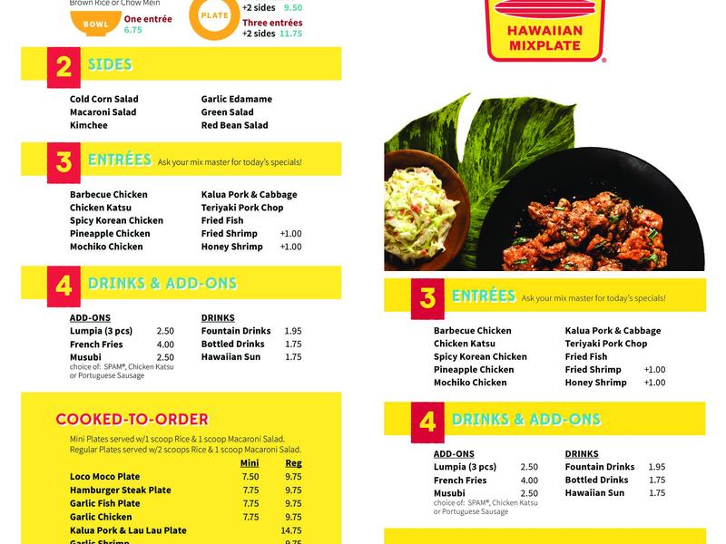 L&L Hawaiian Mixplate (Inside Walmart) Menu