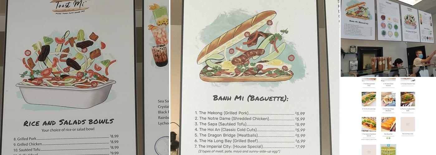 Toast Mi Tacoma Menu