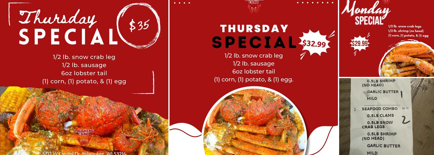 Laughing Crab - Cajun Seafood Menu