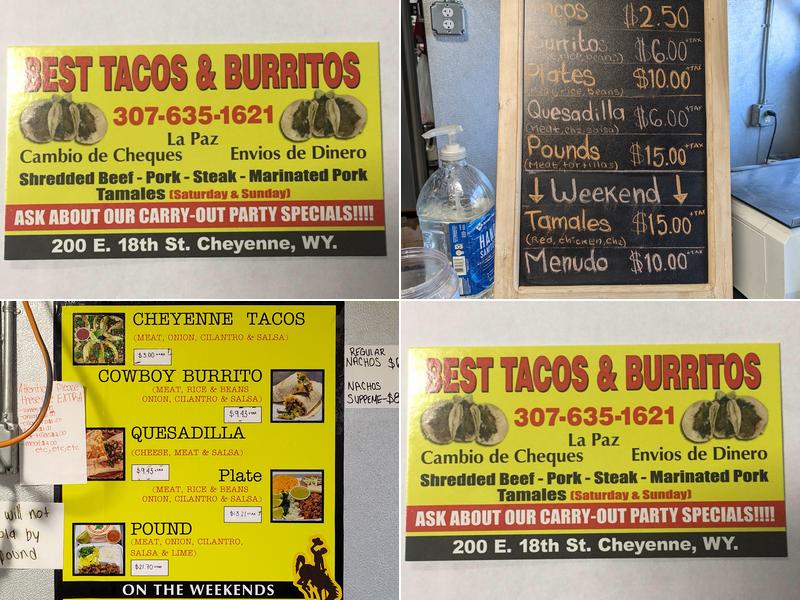 Best Tacos y Burritos la Paz Menu