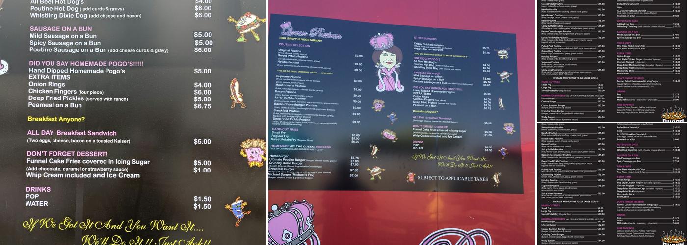 Queen Poutine Menu