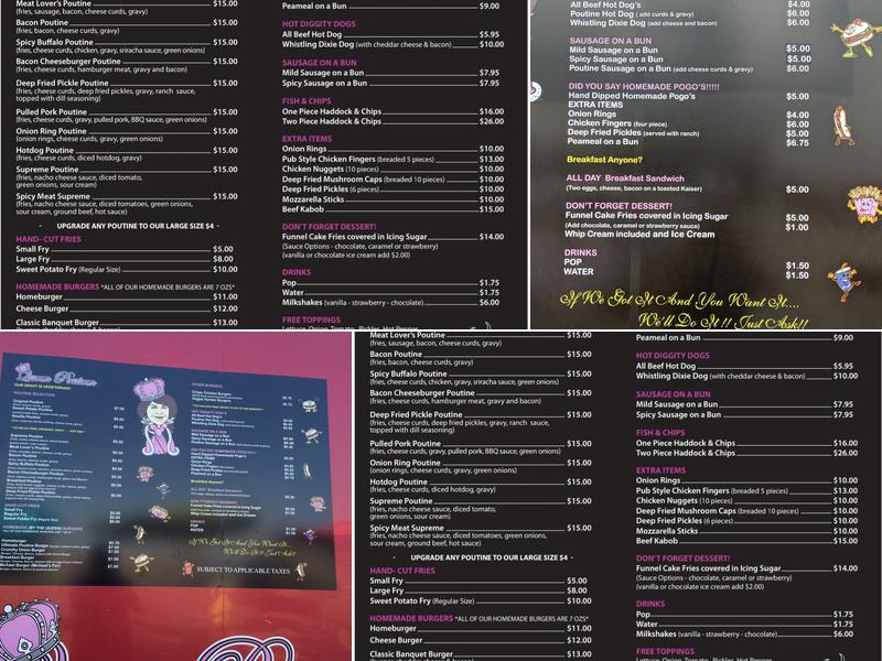 Queen Poutine Menu