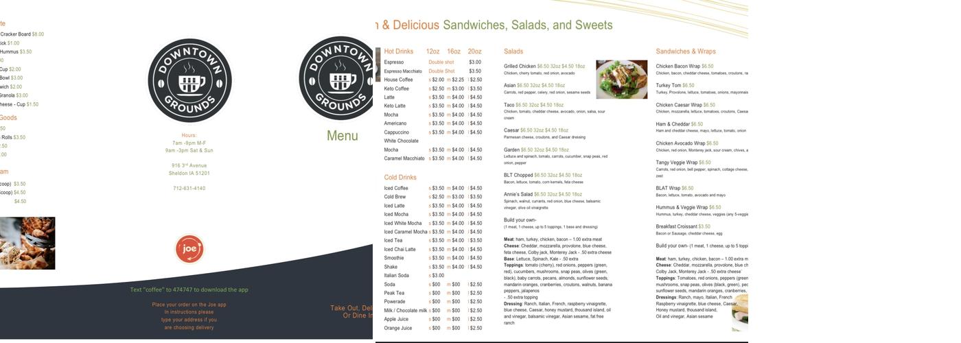 Downtown Grounds Menu