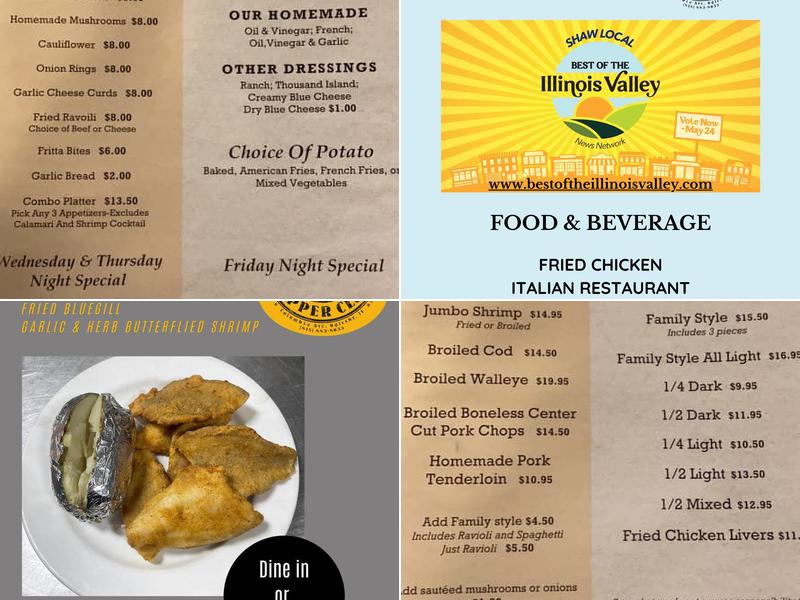 Garzanelli's Supper Club Menu