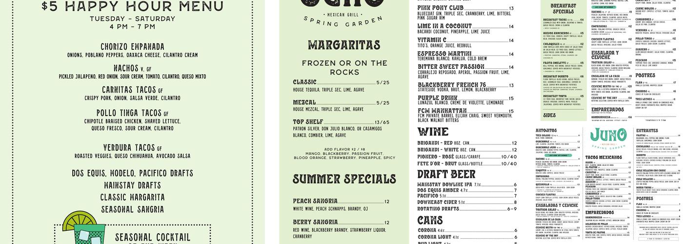 Juno Menu