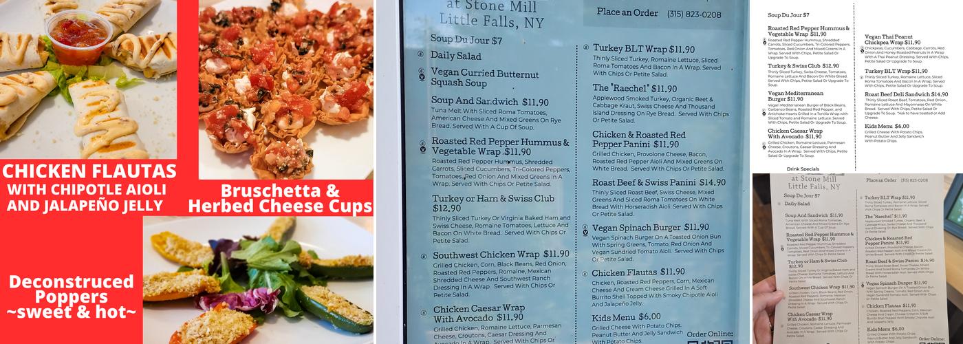The Cafe at Stone Mill Menu