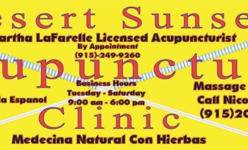 Desert Sunset Acupuncture 14335 Desert Sunset Dr, Horizon City Texas 79928