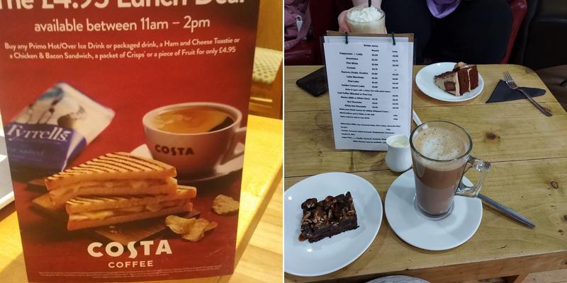 Costa Coffee Menu