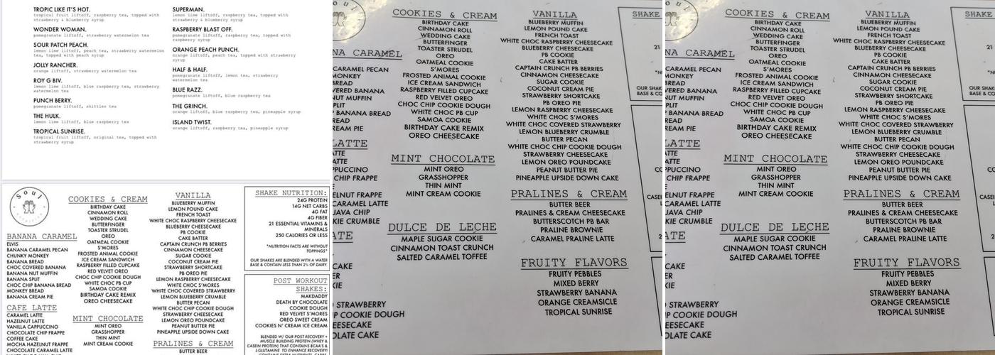 Soul Nutrition Menu