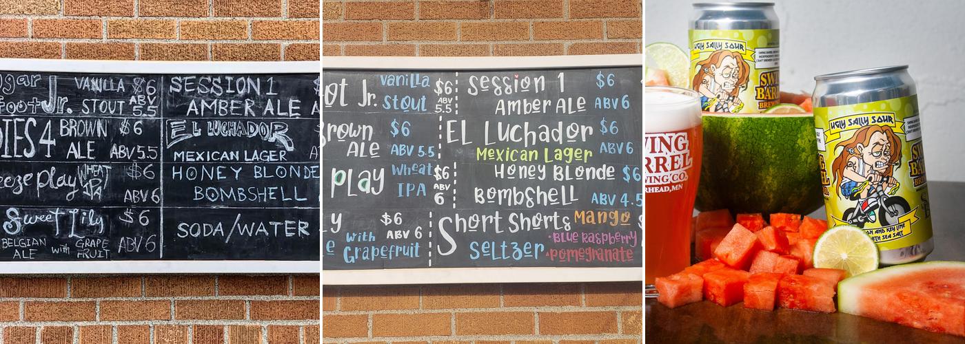 Swing Barrel Brewing Menu