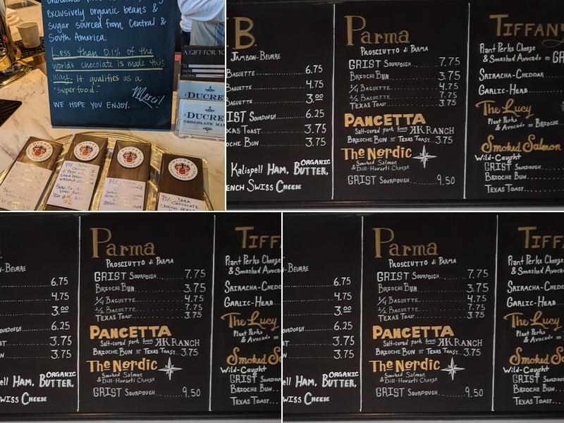 Ducrey Chocolate Maker Menu