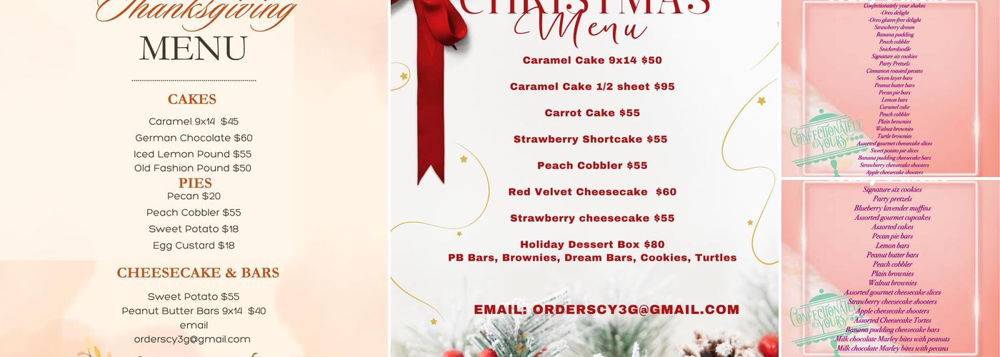 Confectionately Yours by GGG Menu