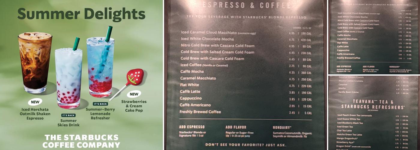 Starbucks Menu