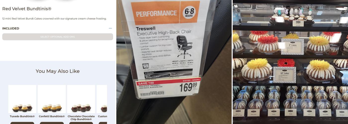 Nothing Bundt Cakes Menu