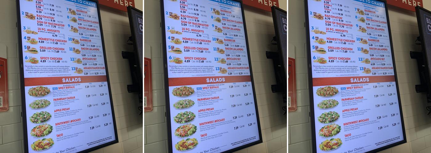 Wendy's Menu