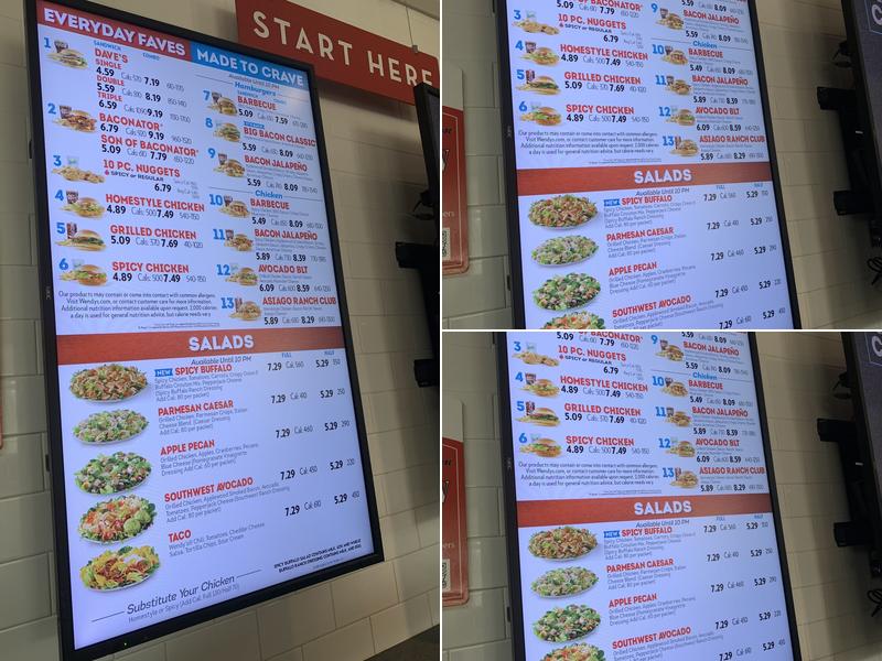 Wendy's Menu