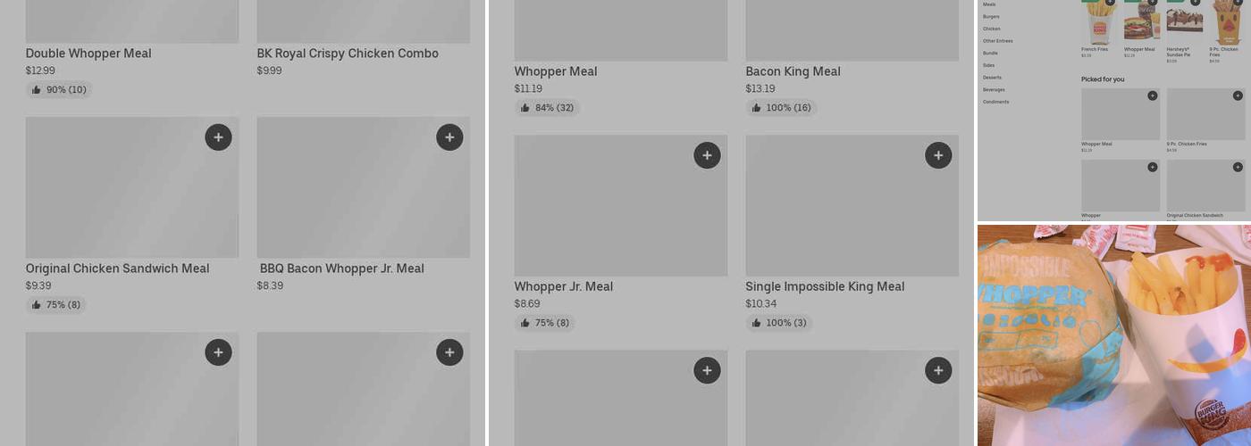 Burger King Menu